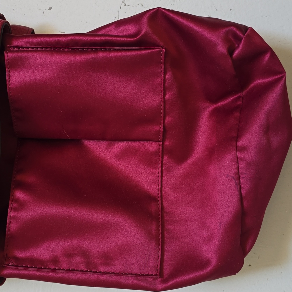 Coach Red Pebbled Leather Silver Turnlock Drawstring Backpack - Picture 12 of 15